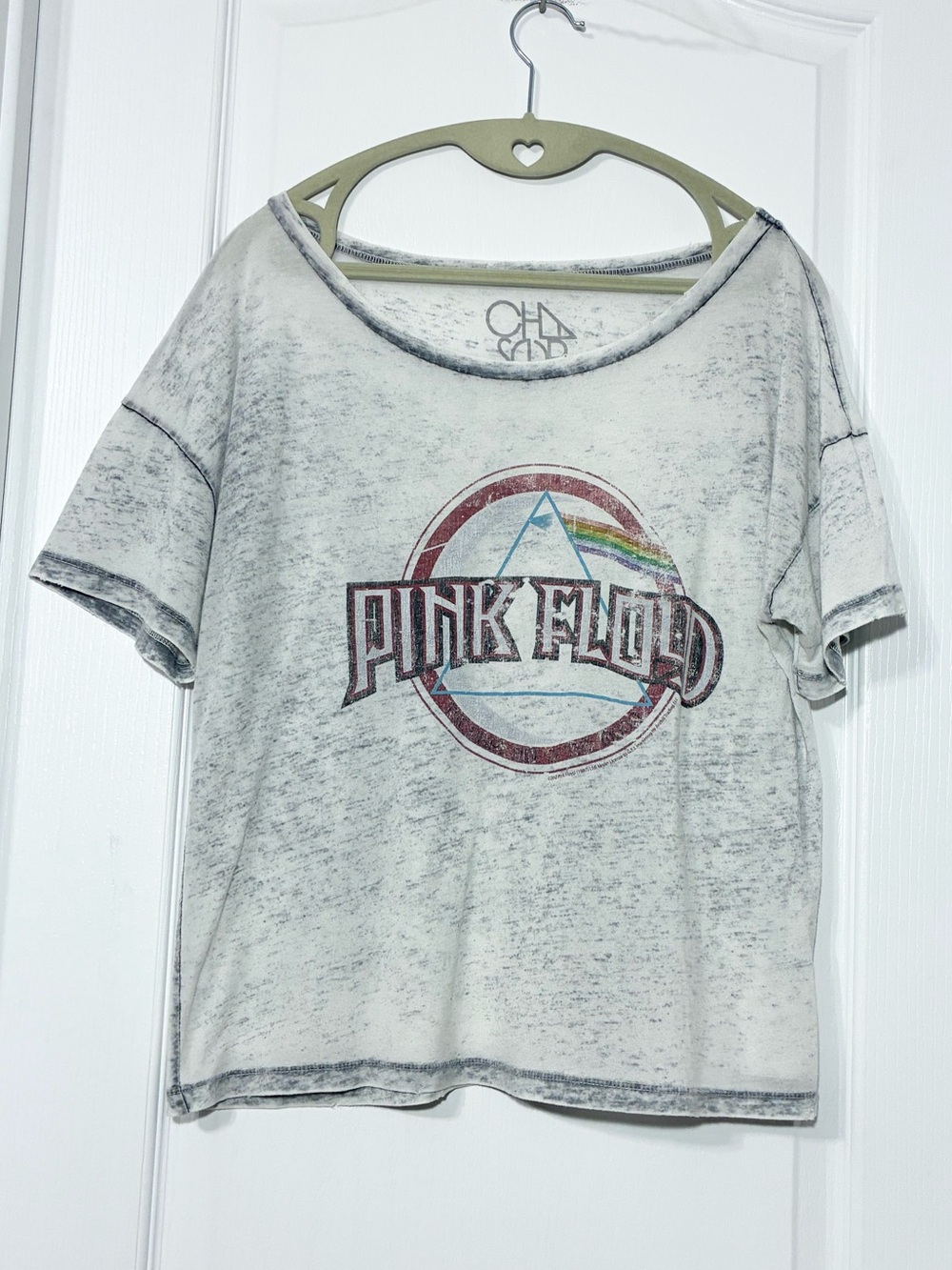 Chaser Pink Floyd Dark Side of the Moon Burnout Band Tee USA MADE Gray Sz Small